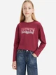Дитячий лонгслів для дівчинки Levi's 875211466 122 см Бордовий (1159807973) - зображення 4