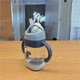 Поильник непроливайка 300 мл с силиконовой трубочкой с ручками Динозавр Голубой PKD-09 - изображение 5