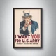 Постер I Want You for U.S. Army / Дядько Сем / Плакат військового рекрутингу в США - изображение 2