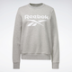 Світшот на флісі утеплений жіночий Reebok Identity Big Logo Fleece Crew 100012588 L Сірий (4066746311974) - зображення 1