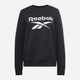 Світшот на флісі утеплений жіночий Reebok Identity Big Logo Fleece Crew 100012590 XS Чорний (4066746335437) - зображення 1