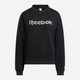 Світшот жіночий Reebok Team Crew 100205758 XS Чорний (1200143847329) - зображення 1