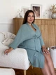 Женский халат-кимоно для беременных COSY из муслина XL, темно-оливковый (V-M11/XL) - изображение 4