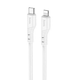 Кабель HOCO X97 Crystal color silicone charging data cable iP white (6931474799791) - изображение 1