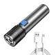 Фонарик ручной светодиодный аккумуляторный 3 режима с зарядкой USB карманный X-Balog BL K31 Q5 Grey - изображение 2