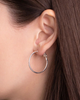 Набор серёжек 6 пар бижутерия кольца конго висячие Серебристые Fashion Jewelry 2,5 - 5 см (II) 20390 - изображение 6