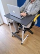 Столик для ноутбука Megusta с регулировкой высоты, на колесиках, 60х40см, Серый на белом каркасе (V-сір-біл-6040) - изображение 6
