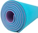 Коврик для йоги и фитнеса EasyFit TPE+TC 6 мм двухслойный мятный-фиолетовый - изображение 2