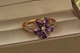 Кольцо Xuping Jewelry цветок с фиолетовым камнем р 19 золотистое - изображение 2