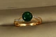 Кольцо Xuping Jewelry косичка с зеленым камнем р 17 золотистое - изображение 1