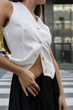 Стильний жіночий жилет Jadone Fashion Mango S білий - зображення 5