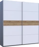 Шкаф купе Doros G-Caiser Графит/Белый вставка Дуб Эвок 2 ДСП /5 частей 220х60х240 (44900286) - изображение 5