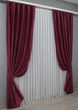 Комплект готовых штор VR-Textil Лен № 1430ш Бордовый 150х270 см 2 шт (33-0291) - изображение 3
