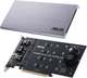 Плата-адаптер Asus PCIe Hyper M.2 X16 PCIe 3.0 X4 Expansion Card V2 - 128 Gbps (90MC06P0-M0EAY0) (R5C0CS05E307ZTX) - Уцінка - зображення 1