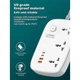 Подовжувач - мережевий фільтр Profit SC3416 65W 3 розетки + 4 порти 2Type-C+2USB 2 метри - зображення 6
