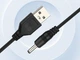 Кабель живлення DC 3.5*1.35 мм USB -> круглий штекер 1м 5В 5V для роутера Чорний - зображення 6