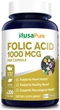 Фолієва кислота преміум-класу NusaPure Folic Acid 1000mcg 200 капсул - зображення 1