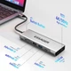 Док-станция ESSAGER (8 в 1) для твердотельных накопителей M.2 NVMe и SATA, USB-адаптер M.2, USB 3.2 (2-го поколения, 10 Гбит/с), HDMI 4K@30 Гц, SD3.0 и TF, USB-C, USB-A, PCIe M, поддержка Thunderbolt3, серебристый - изображение 2
