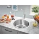 Мойка для кухни GROHE из нержавеющей стали K200 440x440мм круглая врезная матовая 1мм с сифоном 31720SD0 - изображение 4