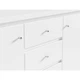 Комод Крістіна BRW (Black Red White) KOM2D4S Білий + Білий глянець 143х40х92 см - зображення 4