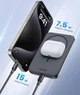 Магнитный Magsafe Павербанк Ugreen PB561 10000 mAh 20 Вт с беспроводной магнитной зарядкой для iPhone 15/15 Pro/15 Pro Max, iPhone 14/13/12 Series Черный - изображение 10