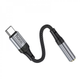 Переходник Hoco LS36 Адаптер удлинительный кабель USB C на 3.5 мм (12см) - изображение 3