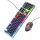 Ігрова клавіатура та мишка Hoco GM18 Luminous Набір дротовий для комп'ютера с RGB підсвіткою - зображення 1