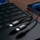 Кабель синхронізації та заряджання ACEFAST C1-09 USB-C to USB-C aluminum alloy audio/video transmission full-featured data cable Black - зображення 3