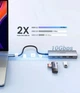 USB-хаб UGREEN CM480 USB-C to 2×USB3.2+2×USB-C Adapter 10G Grey (UGR-30758) - изображение 2