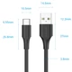 Кабель Vention USB 2.0 AM-Type-C M 1 м 3A 18W PVC Black (CTHBG) - изображение 3