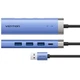 Хаб USB 3.0 -> 3xUSB 3.0/RJ45/USB-C Hub Blue Aluminum Alloy 5-in-1 Vention - зображення 2