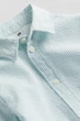 Сорочка бавовняна бірюзова в смужку H&M 116см (400098079) - зображення 2