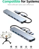 Багатофункціональний USB хаб концентратор 8 в 1 Zevmi 4 USB 3.0 та USB 2.0, 1 портом USB-C, портами Audio та TF/SD - зображення 5