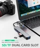 Багатофункціональний USB хаб концентратор 8 в 1 Zevmi 4 USB 3.0 та USB 2.0, 1 портом USB-C, портами Audio та TF/SD - зображення 6