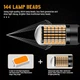 Светодиодная лампа LED 7443 T20 144 SMD 3014 желтый - изображение 2