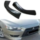 Накладки на бампер Mitsubishi Lancer плавники канарды черного цвета 3шт стеклопластик под покраску - изображение 4