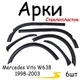 Накладки на арки Mercedes Vito W638 1998-2003 склопластик 6 шт. Чорний під фарбування - зображення 1