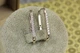 Сережки Xuping Jewelry квадратна доріжка камені посередині 2.7 см сріблясті - зображення 1
