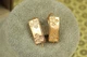 Серьги Xuping Jewelry пластина с росписью 1,7 см золотистые - изображение 1