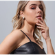 Сережки конюшина білий клевер англійський замок Fashion Jewelry золотистий колір (АА) - изображение 6