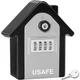 Антивандальный наружный мини сейф для ключей uSafe KS-06, в форме дома, с кодовым замком и ключом, настенный, Серый - изображение 3