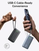 Универсальная батарея Anker Nano Power Bank 10,000mAh USB-C Cable PD 30W Max для iPhone 15 / 16 / 17 Series (A1259) -Shell White - изображение 2