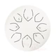Глюкофон 6" (15см) 8 нот Hluru TOY8-6 White Tongue Drum (8notes 6" C major) 304 Stainless Steel - изображение 1
