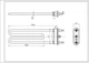 ТЕН для пральної машини LG AEG33121513 Kawai TPD 175-SB-1600 L=175 mm 1600 W - зображення 2