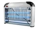 Электрическая Ультрафиолетовая Ловушка для мух и комаров Sanico ik-204 20W (2х10W) 70м2 разряд на сетке 1800В мухобойка с цепочкой для подвешивания Серебристый - изображение 1