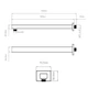 Кронштейн для верхнего душа Qtap Trubice 400 мм прямоугольный QTTRU120BLM45929 Black Matt - изображение 2