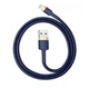 Кабель Baseus Cafule Lightning 2.4A (1m) (gold/blue) - изображение 2