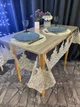 Скатерть силиконовая с королевским кружевом , TRUE-STORE, цвет Золото, прямоугольные 140см х 180см, (СК-ЗП-140х180) - изображение 7