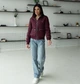 Демисезонная женская куртка UF-Fashion UF-32 48 бордовый - изображение 6