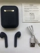 Беспроводные наушники с микрофоном Bluetooth наушники в кейсе inPods 12 синие Soft Touch - изображение 1